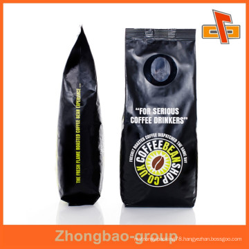 hot sale Black Gavure Matt Printing Side Gusset Coffee Packaging Bag